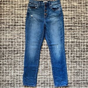Madewell High Rise Slim Boy Jean in Hatfield Wash